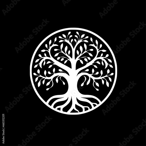 Tree | Minimalist and Simple Silhouette - Vector illustration