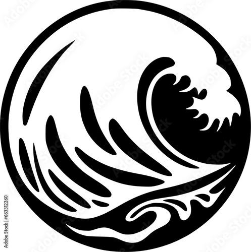 Wave | Minimalist and Simple Silhouette - Vector illustration