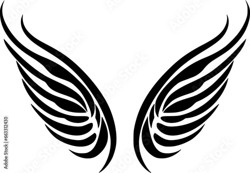 Angel Wings - Minimalist and Flat Logo - Vector illustration