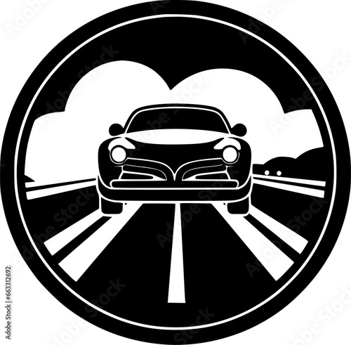 Car Coaster - High Quality Vector Logo - Vector illustration ideal for T-shirt graphic