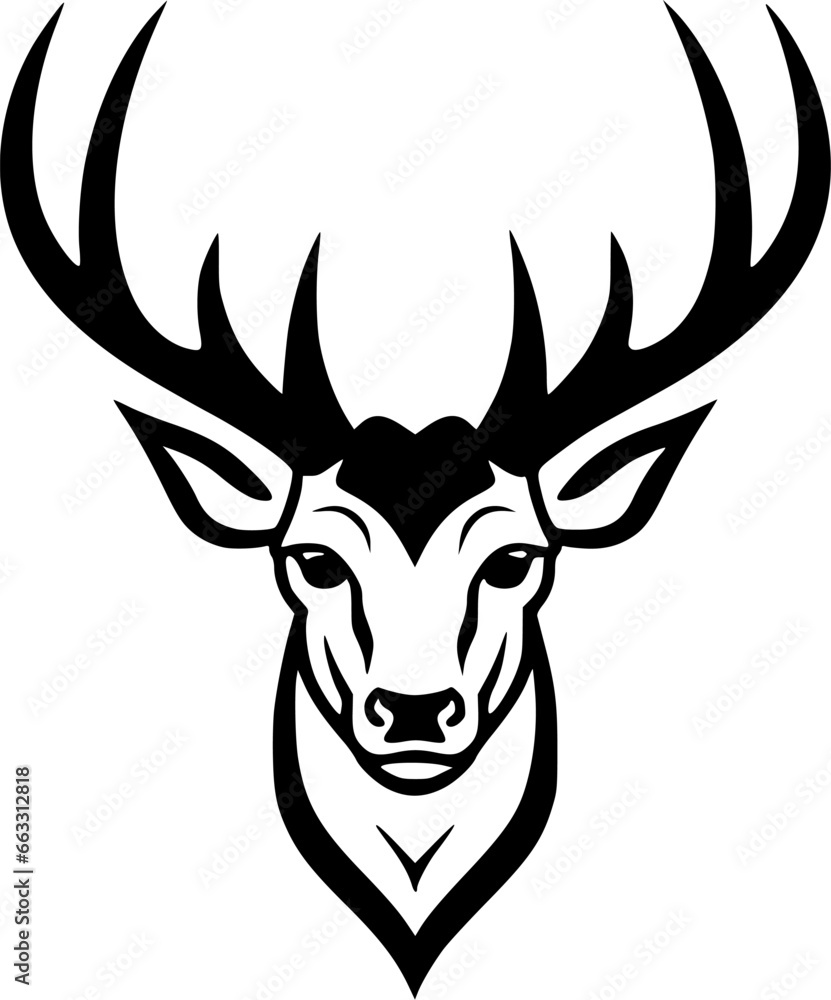 Naklejka premium Dear - Black and White Isolated Icon - Vector illustration