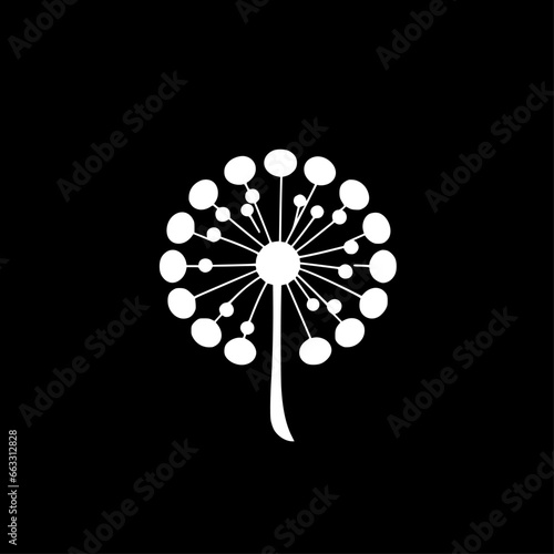 Dandelion - Minimalist and Flat Logo - Vector illustration
