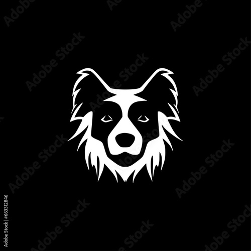 Dog - Black and White Isolated Icon - Vector illustration
