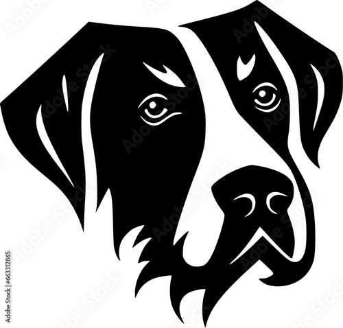 Dog - Black and White Isolated Icon - Vector illustration