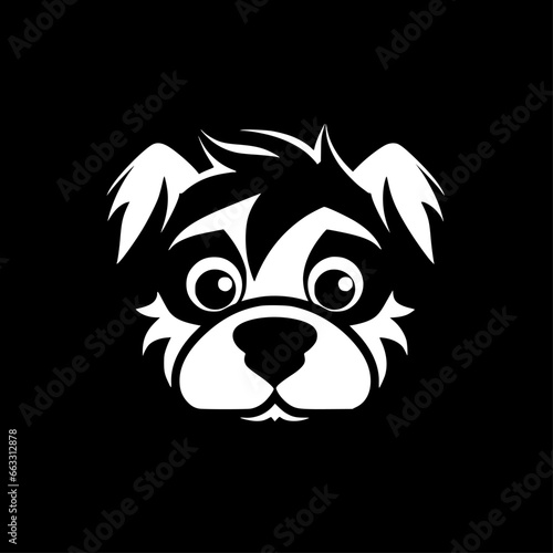 Dog - Minimalist and Flat Logo - Vector illustration