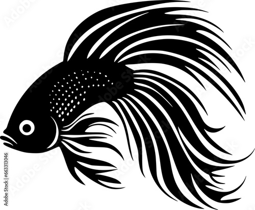 Fish - Minimalist and Flat Logo - Vector illustration