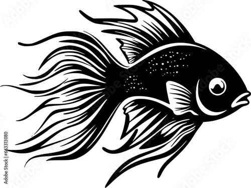 Fish - Minimalist and Flat Logo - Vector illustration