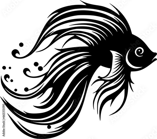 Fish | Black and White Vector illustration
