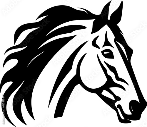 Horse | Minimalist and Simple Silhouette - Vector illustration