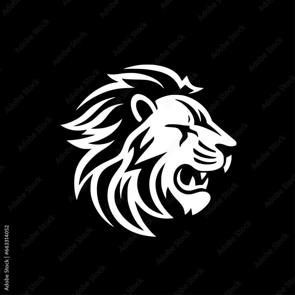 Fototapeta premium Lion - Minimalist and Flat Logo - Vector illustration