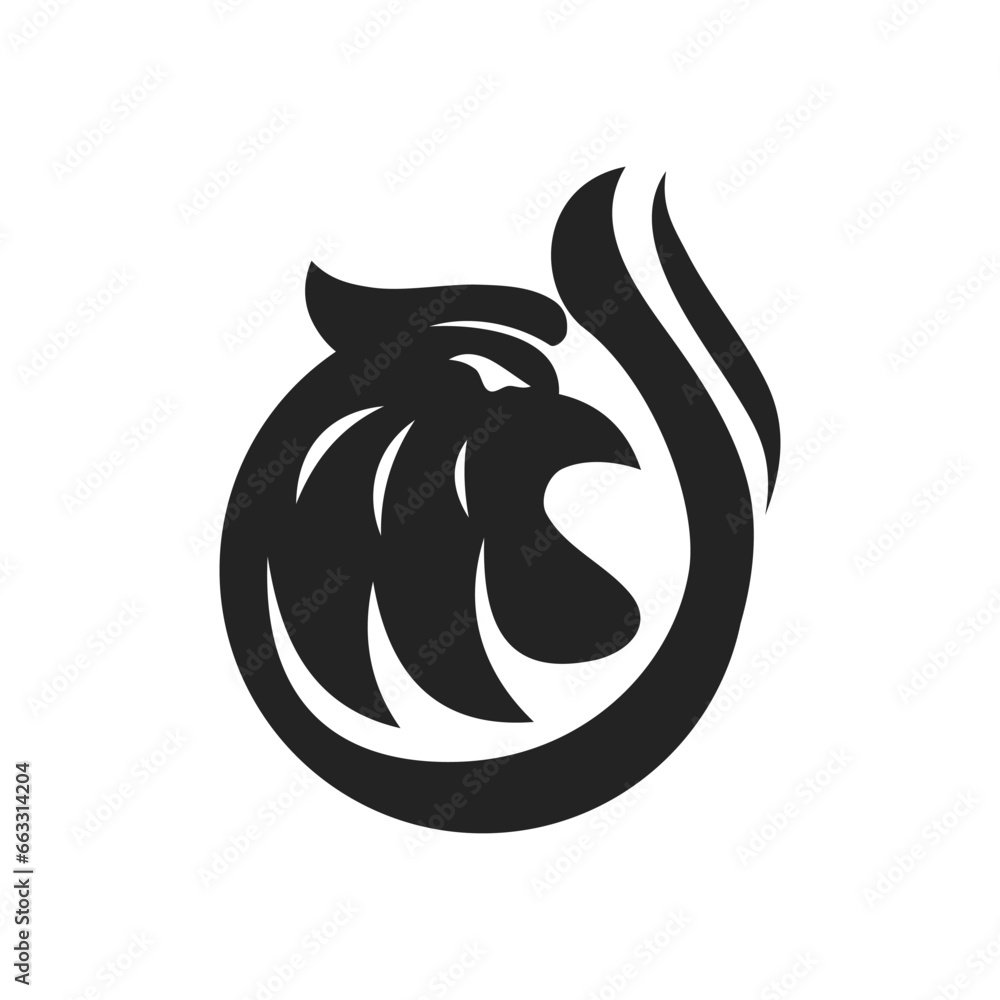 Chicken roaster logo template Isolated. Brand Identity. Icon Abstract Vector graphic Chicken roaster logo template Isolated. Brand Identity. Icon Abstract Vector graphic
