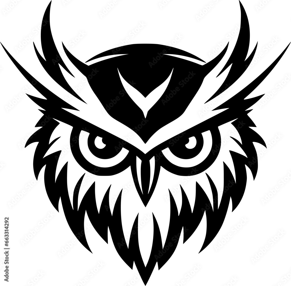 Owl - Minimalist and Flat Logo - Vector illustration Owl - Minimalist and Flat Logo - Vector illustration