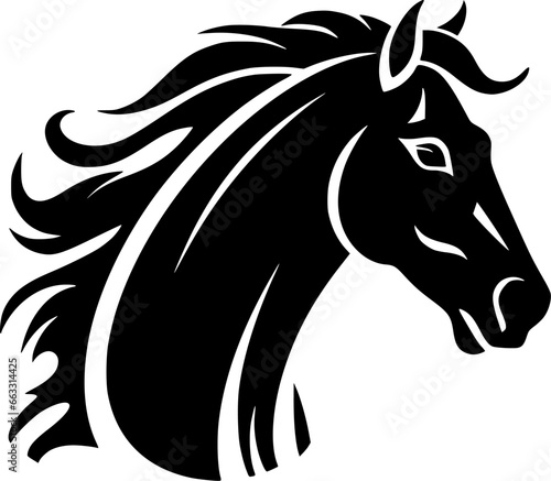 Horse | Minimalist and Simple Silhouette - Vector illustration