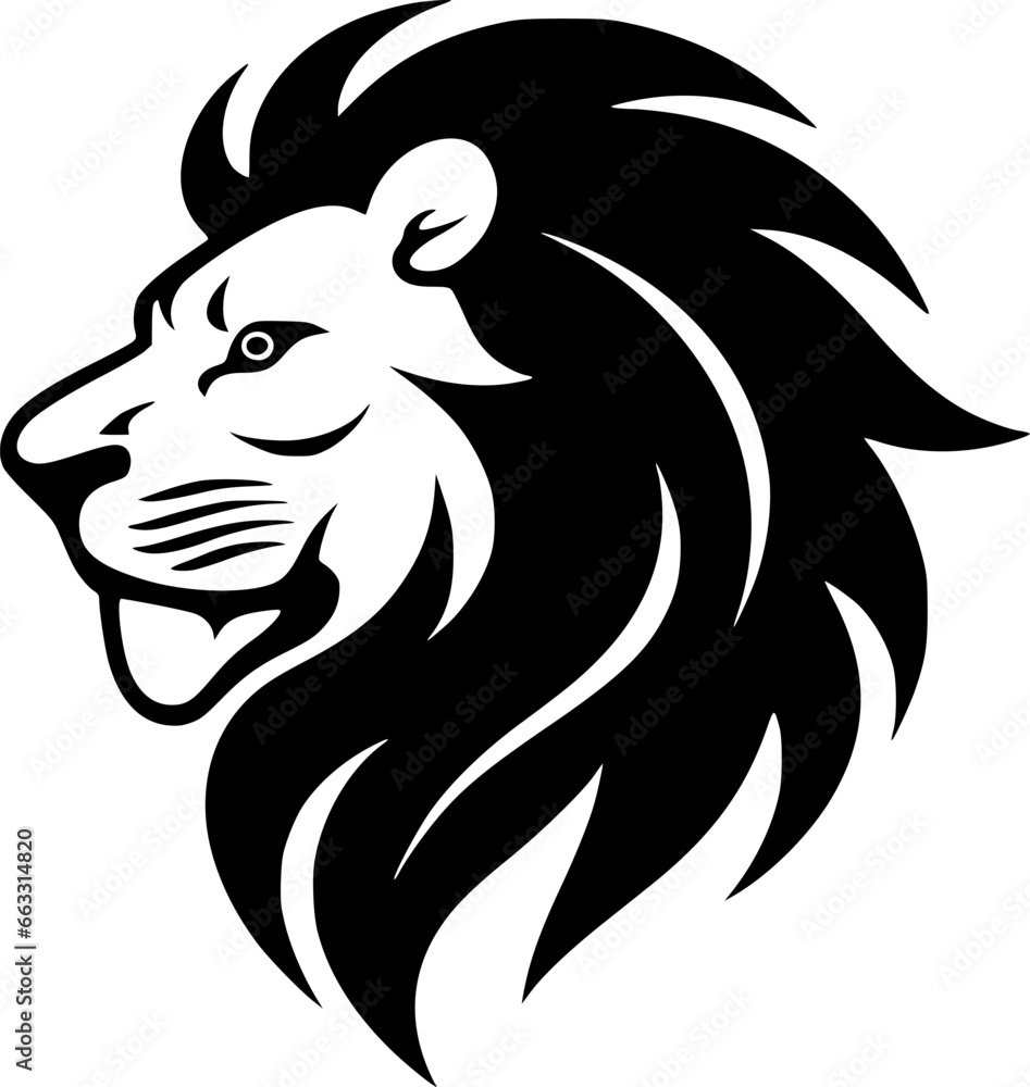Lion | Black and White Vector illustration Lion | Black and White Vector illustration