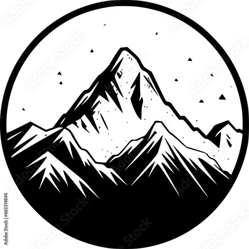 Mountain - Minimalist and Flat Logo - Vector illustration