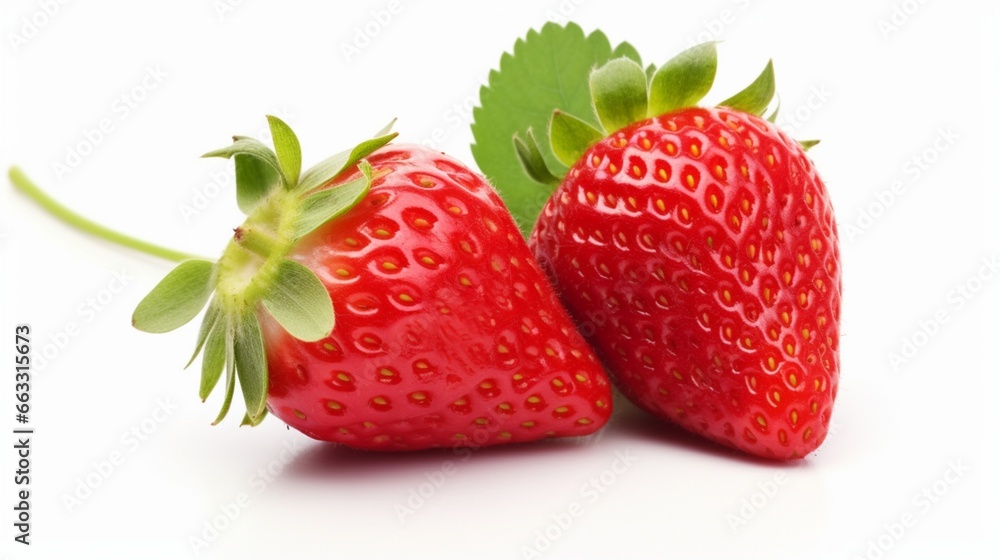 strawberry isolated on white background generated by AI strawberry isolated on white background generated by AI