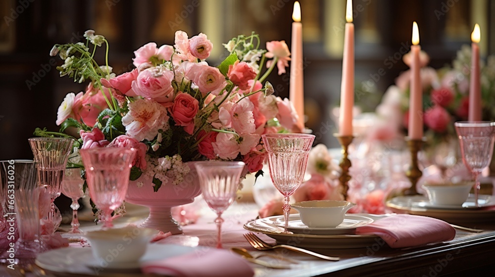 wedding table setting generated by AI wedding table setting generated by AI