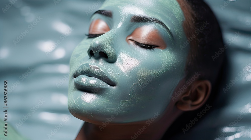 Skincare ritual as a person indulges in deep hydration with a facial mask. Expert self-pampering, rejuvenated complexion, intense moisturization, skincare magic. Generated by AI