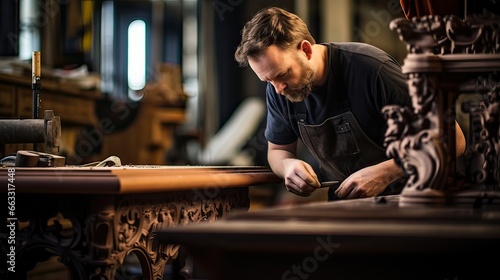 Tailored woodworking, personalized carpentry, craftsmanship at its best, bespoke woodwork, precise artistry. Generated by AI