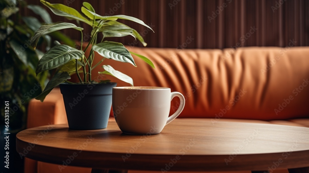 cup of coffee on the table generated by AI cup of coffee on the table generated by AI
