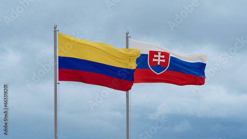 Slovakia and Brazil flag