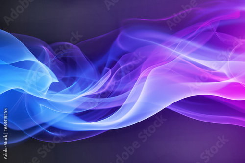 Fondo abstracto de colores azules y violetas con humo de color.