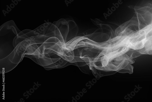 Fondo de humo blanco en fondo negro para overlay. photo