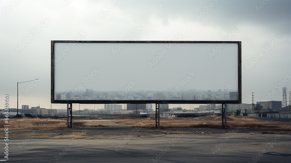 Obraz premium An empty billboard with a copy space, the place for advertising is vacant