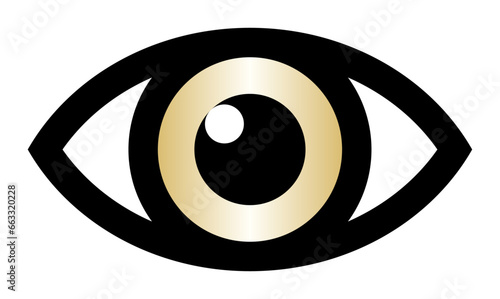 Golden Eye vector illustration.