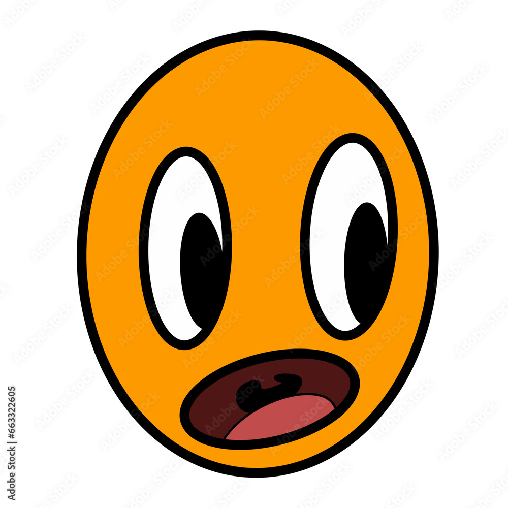 Fototapeta premium Cartoon faces with emotions v.8 (Mustache)