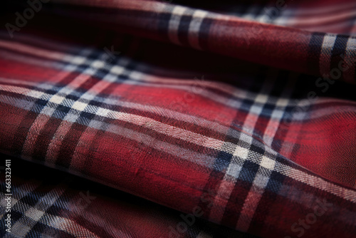 A Mesmerizing Macro Close-up of a Captivating, Intricate Plaid Pattern Unveiling Striking Textural Details © aicandy