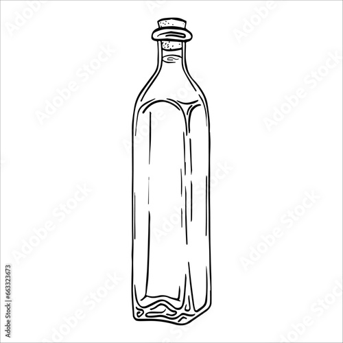 Vegetable oil, olive, sunflower, whey. Vector, graphics. Food and cuisine, natural cosmetics. Cooking food or natural cosmetics. Design for product packaging, menu.