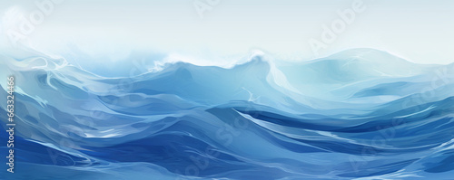 abstract wallpaper, background with waves, sea theme, blue background seascape with a wide horizon, showcasing the beautiful expanse of the sky meeting the sea