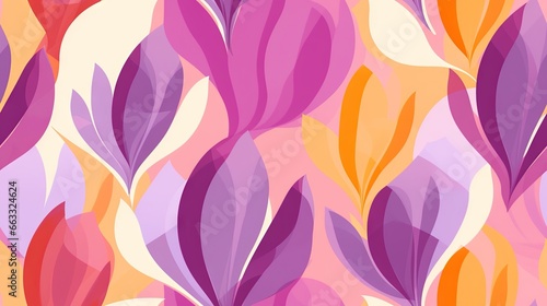  a colorful background with a lot of leaves on it s sides.  generative ai