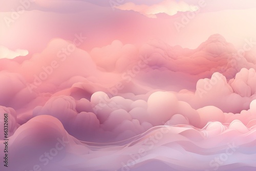 Soft and dreamy pink fantasy sky background graphic. Generative AI