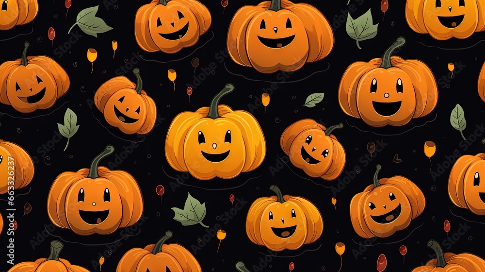 a lot of pumpkins that are on a black background. generative ai a lot of pumpkins that are on a black background. generative ai