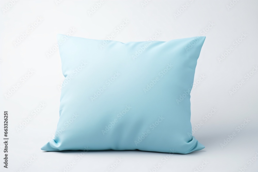 A blue cushion isolated on a white background A blue cushion isolated on a white background