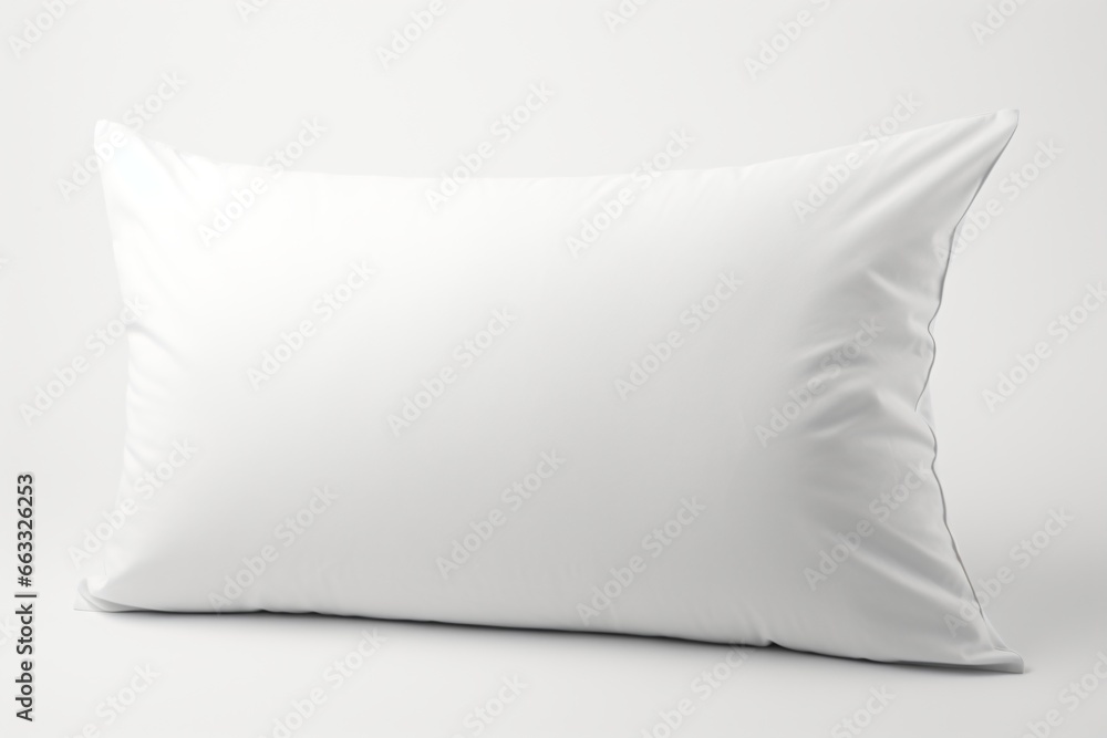 A white pillow isolated on a white background A white pillow isolated on a white background