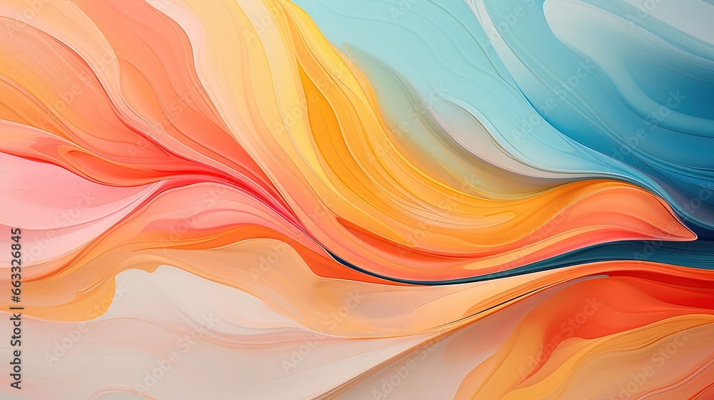 a colorful abstract background with wavy lines and colors of orange, blue, yellow, and pink. generative ai a colorful abstract background with wavy lines and colors of orange, blue, yellow, and pink. generative ai