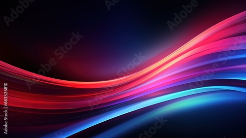  a colorful abstract background with wavy lines on a black background. generative ai