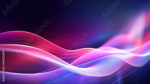  a colorful abstract background with lines and waves on a dark background. generative ai