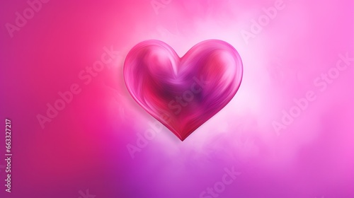  a pink heart on a pink background with a blurry effect.  generative ai