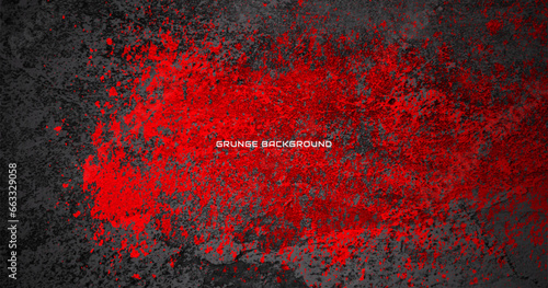 Grunge texture effect background. Distressed rough dark abstract textured. Red isolated on black. Graphic design element vintage style decoration concept for banners, flyer, card, or brochure cover