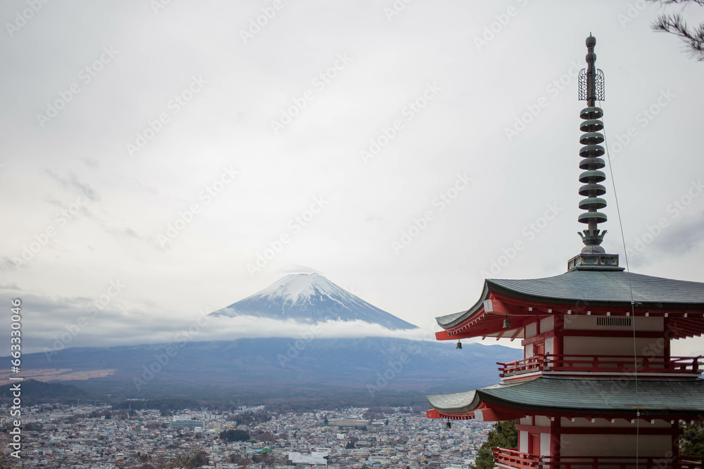 Pagoda in the Sky with Mt Fuji