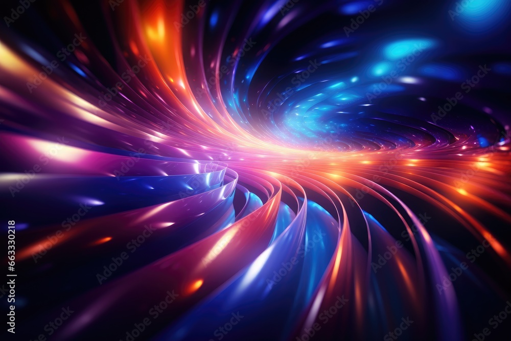 Abstract futuristic background Data light Transfer. technology concept. Futuristic cyberspace background. Generative AI