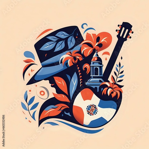 dominican art painting on wall