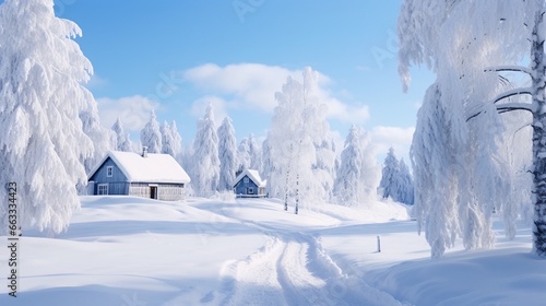 雪に包まれた冬の景色