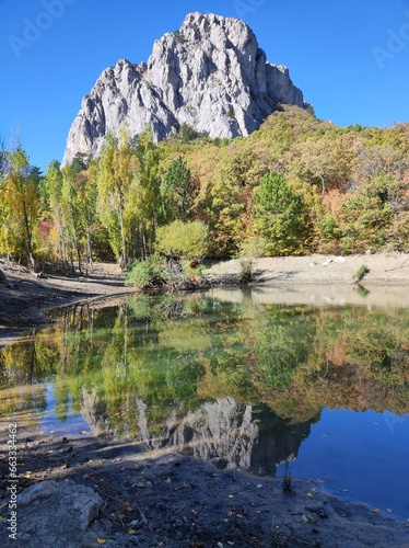 Landscape of autumn mountains and forest of Crimea