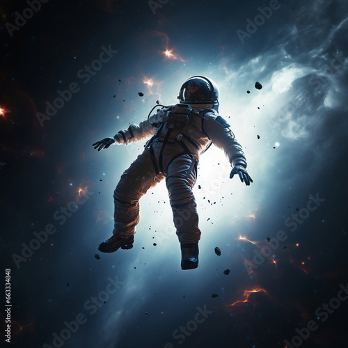 An astronaut lost in space 