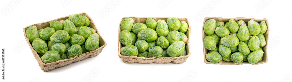 Brussels Sprouts Isolated, Brassica Oleracea Cabbage Pile Brussels Sprouts Isolated, Brassica Oleracea Cabbage Pile
